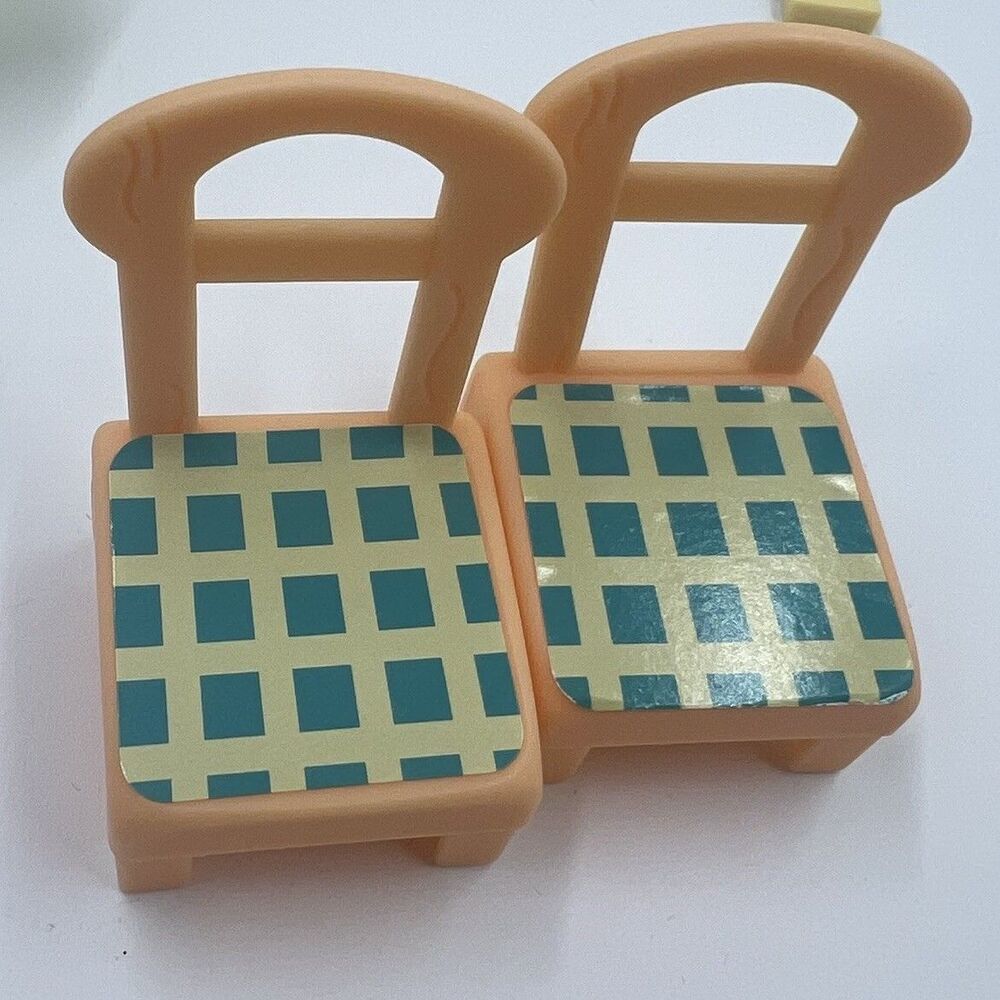 Bluey 2 Replacement Chairs for Play Set Dining Table Family House Figure Blue